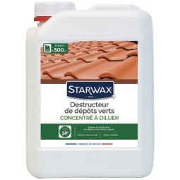 Destructeur de dépôts verts concentré pour toiture, murs et sols- 2,5 L