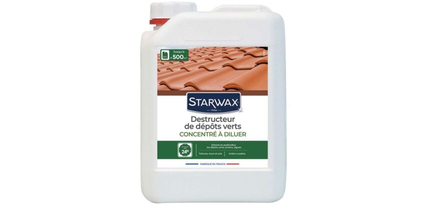 Destructeur de dépôts verts concentré pour toiture, murs et sols- 2,5 L