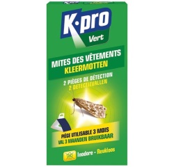 Piège à mites des vêtements - détecte les mites - utilisable 3 mois - lot d