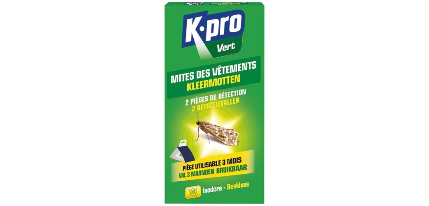 Piège à mites des vêtements - détecte les mites - utilisable 3 mois - lot d