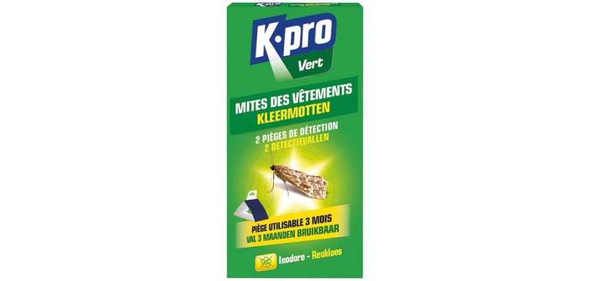 Piège à mites des vêtements - détecte les mites - utilisable 3 mois - lot d