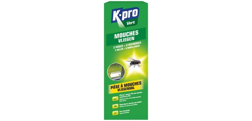 Piège à mouches K-Pro vert - Étui de 2