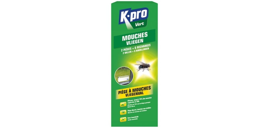 Piège à mouches K-Pro vert - Étui de 2