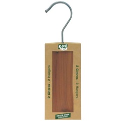 Cintre au bois de cèdre - anti-mites - lot de 2