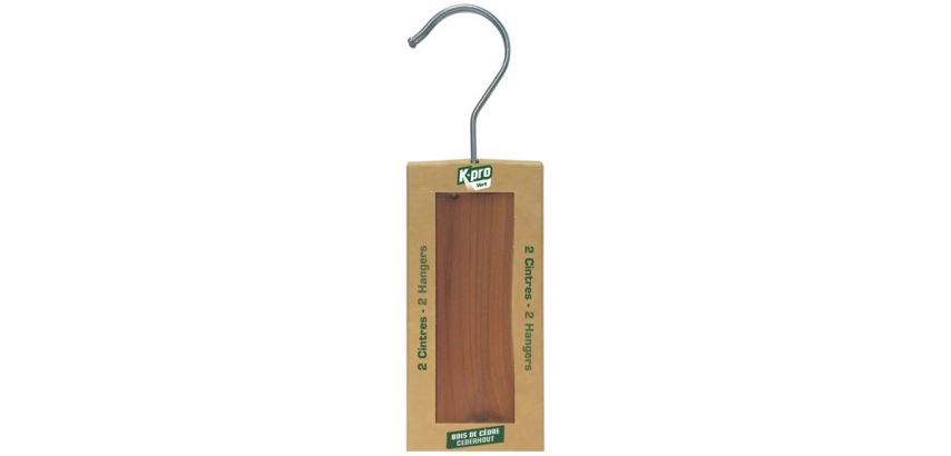 Cintre au bois de cèdre - anti-mites - lot de 2