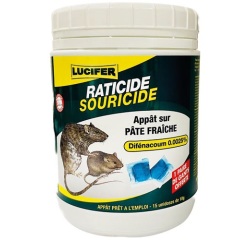 Appât pâte fraiche - rats et souris - 150 g - 15 sachets de 10 g