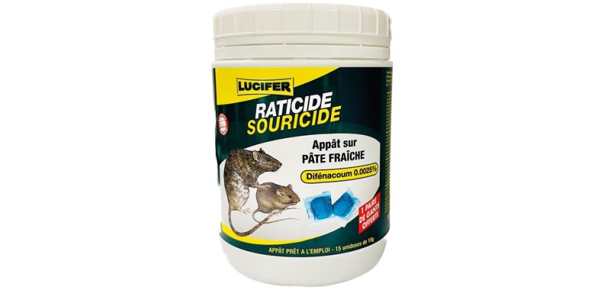 Appât pâte fraiche - rats et souris - 150 g - 15 sachets de 10 g
