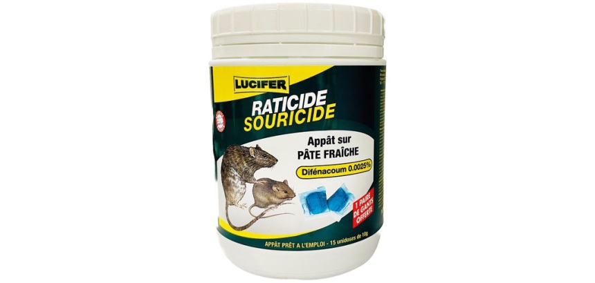 Appât pâte fraiche - rats et souris - 150 g - 15 sachets de 10 g