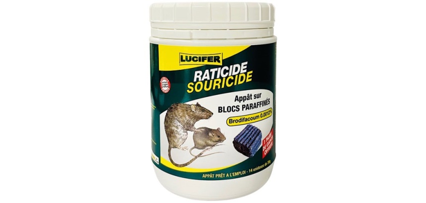 Appât bloc - rats et souris - 280 g - 14 blocs de 20 g