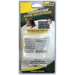 Appât  céréales - souricide - avoine décortiquée - 40 g - 2 sachets de 20 g