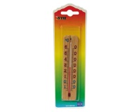 Thermomètre - intérieur/extérieur - bois clair - (-)10 + 60°C