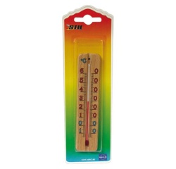 Thermomètre - intérieur/extérieur - bois clair - (-)10 + 60°C