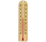 Thermomètre - intérieur/extérieur - bois clair - (-)20 + 60°C
