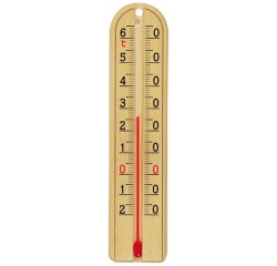 Thermomètre - intérieur/extérieur - bois clair - (-)20 + 60°C