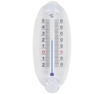 Thermomètre de fenêtre - à ventouse - (-) 20 + 55°C - transparent
