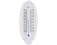 Thermomètre de fenêtre - à ventouse - (-) 20 + 55°C - transparent