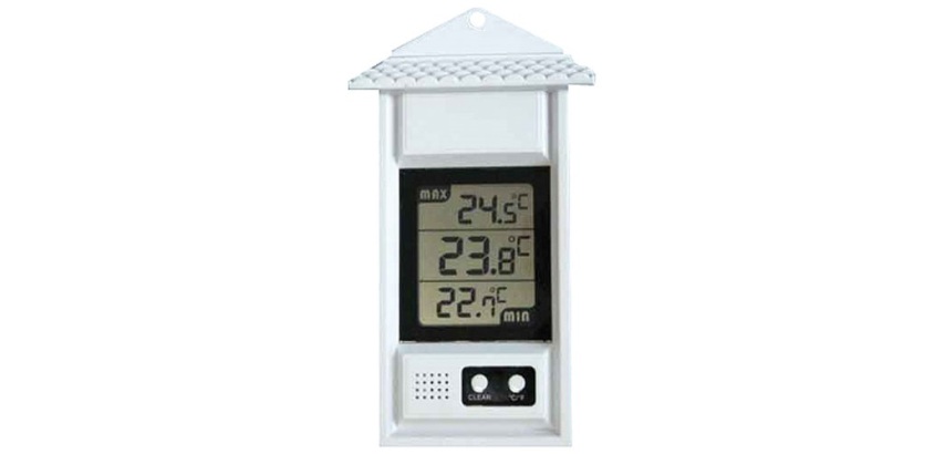 Thermomètre mini-maxi - électronique - intérieur/extérieur - IPX 3 - (-)20