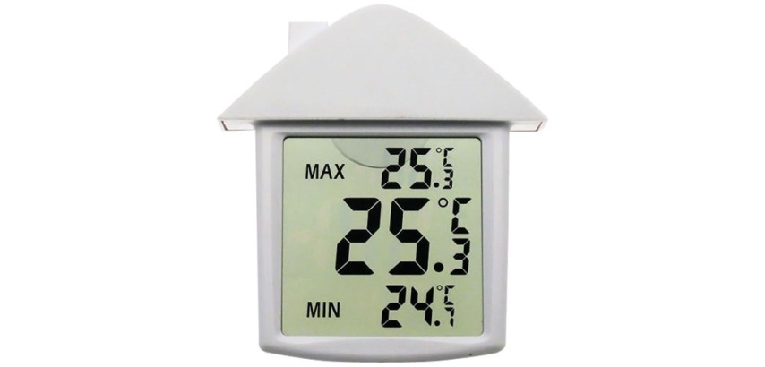 Thermomètre mini-maxi - électronique fenêtre - IPX 3 - à ventouse - (-)20 +
