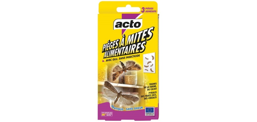 Piège à mites alimentaires - à glu - lot de 3