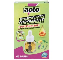 Recharge liquide - pour diffuseur - 45 nuits - parfum citronnelle