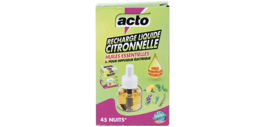 Recharge liquide - pour diffuseur - 45 nuits - parfum citronnelle
