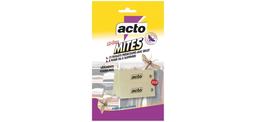 Feuillet prédécoupé avec œillet x 12 Spécial mites textiles parfum lavande