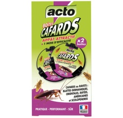 Boîte appât attractif - cafards et blattes - Lot de 2 - prêt à l'emploi