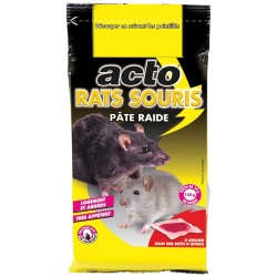 Appât pâte raide rats et souris 150 g 15 sachets de 10 g
