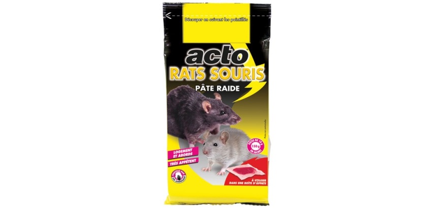 Appât pâte raide rats et souris 150 g 15 sachets de 10 g