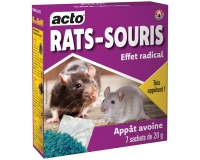 Appât céréales rats et souris avoine décortiquée 140 g 7 sachets de 20 g