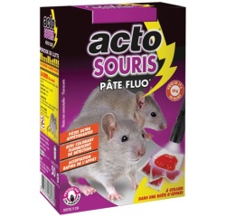 Appât pâte - fluo - souris - 50 g - 10 sachets de 5 g