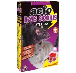Appât pâte - fluo -  rats et souris - 150 g - 10 sachets de 15 g