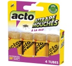 Attrape mouches - bande spirale engluée - lot de 4