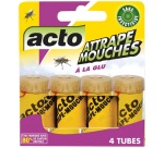 Attrape mouches - bande spirale engluée - lot de 4