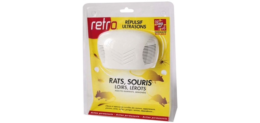 Répulsif - ultrasons - rat et souris - 280 m²