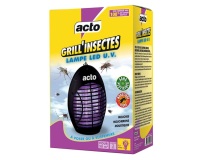 Lampe LED UV - Grill’Insectes - piège attractif et permanent - 30 m² - noir