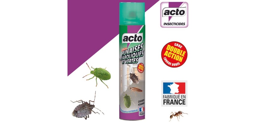 Bombe double action -  punaises diaboliques et vertes - 400 mL