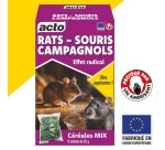 Appât céréales mix - rats, souris et campagnols - 150 g - 6 sachets de 25 g