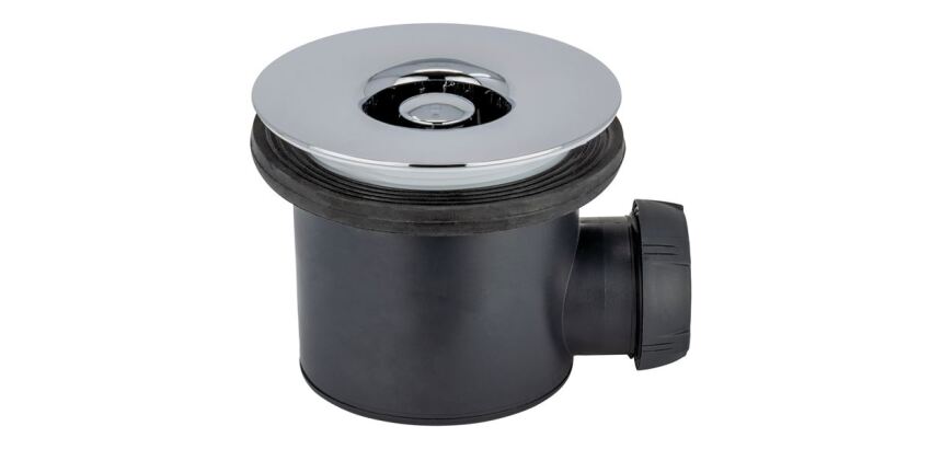 Bonde de douche à tourbillon - D90 mm - grille ABS - horizontale