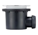 Bonde de douche à tourbillon - D90 mm - grille ABS - horizontale