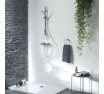 Bonde de douche à tourbillon - D90 mm - grille ABS - horizontale