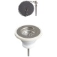 Bonde d'évier à bouchon  - D60 mm - grille inox
