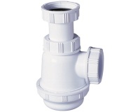 Siphon de lavabo - culot court - D32 mm - blanc