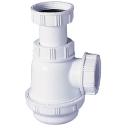 Siphon de lavabo - culot court - D32 mm - blanc
