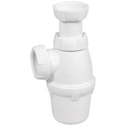 Siphon de lavabo - réglable - D32 mm - blanc