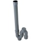 Siphon PVC simple crosse - sortie verticale - D37 mm - gris