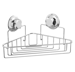 Etagère d'angle - à ventouses - Bestlock - chrome