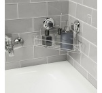 Etagère d'angle - à ventouses - Bestlock - chrome