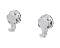 Petit crochet à ventouse - Bestlock - chrome - lot de 2