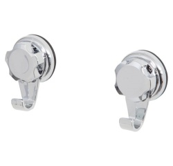 Petit crochet à ventouse - Bestlock - chrome - lot de 2